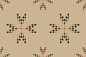 Ikat tribal Indian seamless pattern. Ethnic Aztec fabric carpet mandala ornament native boho chevron textile.Geometric African American oriental traditional illustrations. Embroidery style. vector