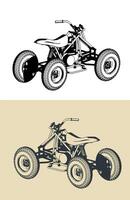 Quad bike illustration vector