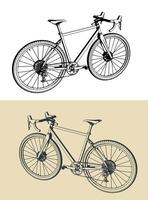 Road bike illustrations vector