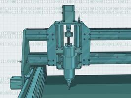 CNC machine for 3D carving vector