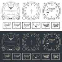 avión controlar panel dibujos vector