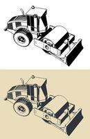 Road roller illustrations vector