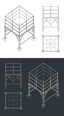 Storage and buffer Silo drawings set