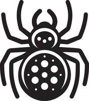 Spider icon illustration with solid line style. vector