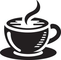 Coffee cup with steam coming out of it. Tea cup illustration. vector