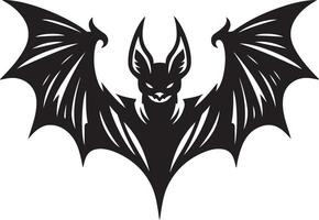 Halloween bat silhouette for horror night. vector