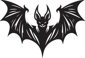 Halloween bat silhouette for horror night. vector