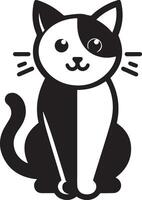 Cute cartoon cat illustration for cat day. vector