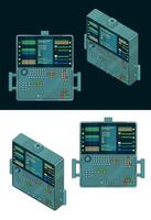 Remote control for automated plant lines and industrial robots vector