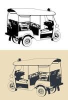 tuk tuk ilustraciones vector