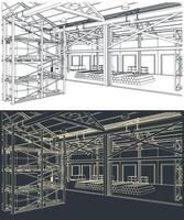 grande almacén ilustraciones vector