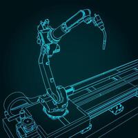 Robotic Welding Machine vector