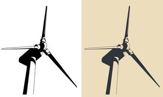 Wind generator close-up vector