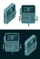 Remote control for automated plant lines vector