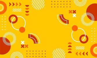 Modern abstract background with memphis elements in yellow and retro themed posters banners and website landing pages. vector