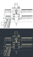 CNC machine for 3D carving drawings vector