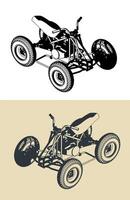 Quad bike illustrations vector