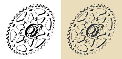 Rear 42 teeth sprocket vector