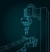 fábrica línea robot vector