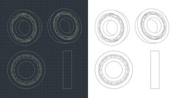 Blueprints of a bearings vector