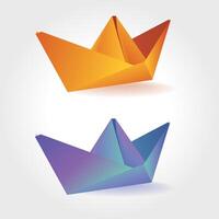 Colorful paper boats vector