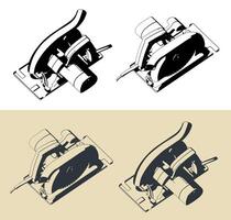 Circular saw illustrations vector