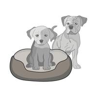 illustration of dog bed vector