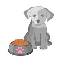 illustration of dog and food vector