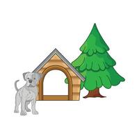 illustration of dog house vector