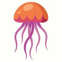 Jellyfish flat style illustration vector