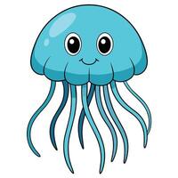 Jellyfish flat style illustration vector