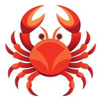 Crab flat style illustration vector