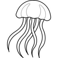 Jellyfish flat style illustration vector