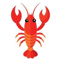 Lobster flat illustration vector