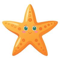 Starfish flat style illustration, Carton style vector