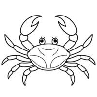 Crab flat style illustration vector