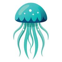 Jellyfish flat style illustration vector