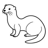 Otter Animal flat style illustration vector