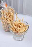 Looks close up. Onion sticks stik Bawang are the most delicious when eaten photo