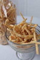 Looks close up. Onion sticks stik Bawang are the most delicious when eaten photo