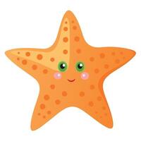 Starfish flat style illustration, Carton style vector