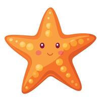 Starfish flat style illustration, Carton style vector