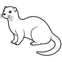 Otter Animal flat style illustration vector