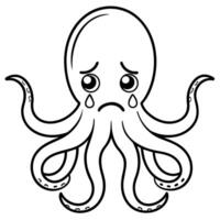 pulpo plano estilo ilustración vector