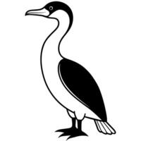 Cormorant animal flat style illustration vector