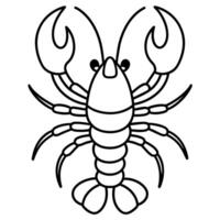 Lobster flat style illustration vector