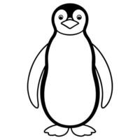 pingüino plano estilo ilustración vector