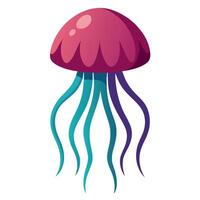 Jellyfish flat style illustration vector