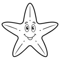 estrella de mar plano estilo ilustración, caja de cartón estilo vector