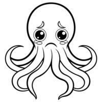 Octopus flat style illustration vector